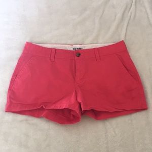 Old Navy bright pink coral cargo shorts
